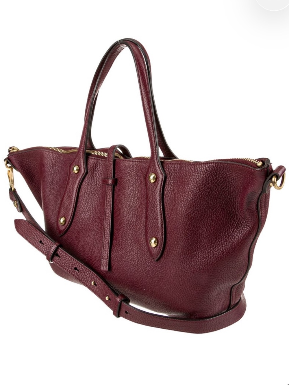 Annabel Ingall Isabella Burgundy Maroon Top Handle Crossbody Tote - Picture 3 of 6